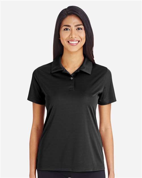 Team 365 TT51W Women's Zone Performance Polo - Black - model front