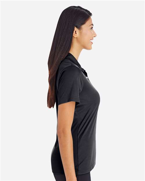 Team 365 TT51W Women's Zone Performance Polo - Black - model side