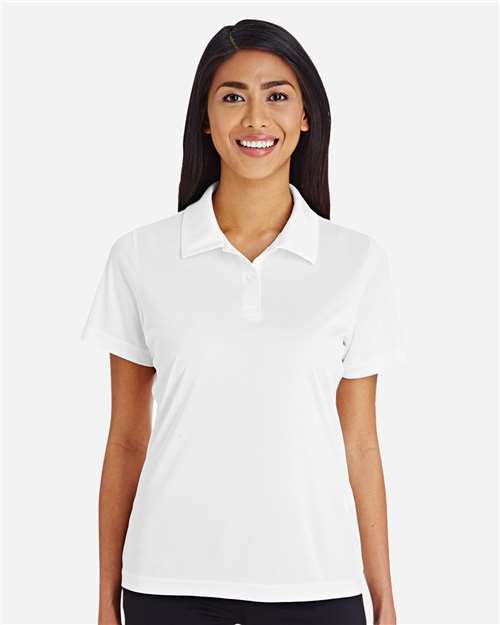 Team 365 TT51W Women's Zone Performance Polo - White - model front