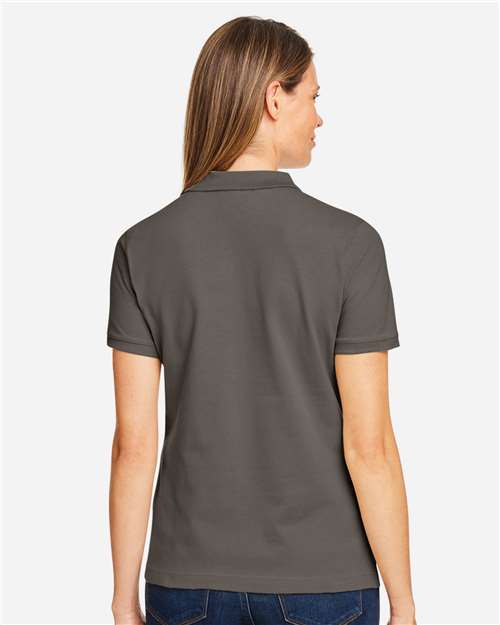 Harriton M200W Women's Cotton Polo - Charcoal - model back
