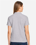 Harriton M200W Women's Cotton Polo - Grey Heather - model back