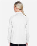 Harriton M211LW Women's Advantage Long Sleeve Tactical Polo - White - model back