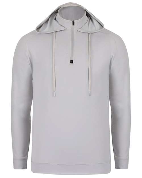 Swannies SWV600 Unisex Vandyke Quarter-Zip Hooded Pullover - Glacier/ Glacier - front