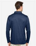 Team 365 TT51L Men's Zone Performance Long Sleeve Polo - Sport Dark Navy - model back