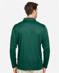 Team 365 TT51L Men's Zone Performance Long Sleeve Polo - Sport Forest - model back
