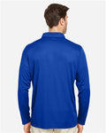 Team 365 TT51L Men's Zone Performance Long Sleeve Polo - Sport Royal - model back
