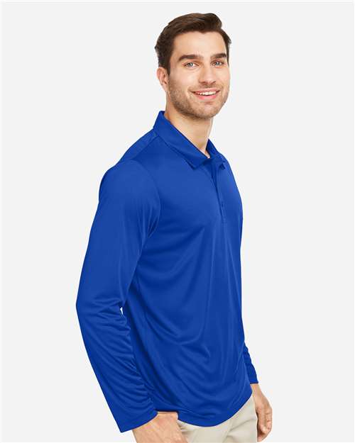Team 365 TT51L Men's Zone Performance Long Sleeve Polo - Sport Royal - model side