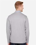 Team 365 TT31H Men's Zone Sonic Heather Performance Quarter-Zip Pullover - Athletic Heather - model back
