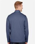 Team 365 TT31H Men's Zone Sonic Heather Performance Quarter-Zip Pullover - Sport Dark Navy Heather - model back