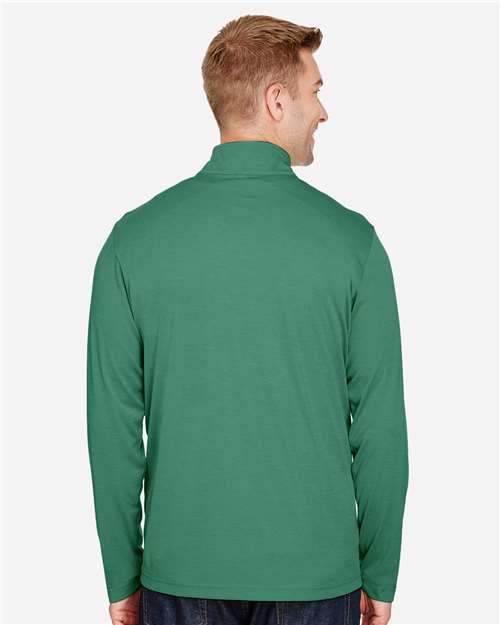 Team 365 TT31H Men's Zone Sonic Heather Performance Quarter-Zip Pullover - Sport Forest Heather - model back