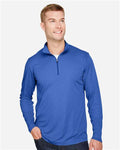 Team 365 TT31H Men's Zone Sonic Heather Performance Quarter-Zip Pullover - Sport Royal Heather - model front