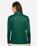 Team 365 TT51LW Women's Zone Performance Long Sleeve Polo - Sport Forest - model back