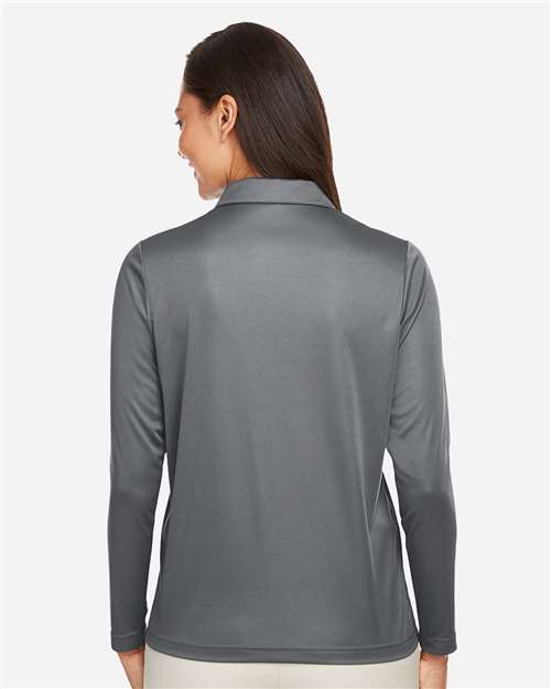 Team 365 TT51LW Women's Zone Performance Long Sleeve Polo - Sport Graphite - model back