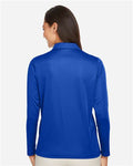 Team 365 TT51LW Women's Zone Performance Long Sleeve Polo - Sport Royal - model back