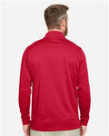 Harriton M348L Men's Advantage Snag Protection Plus IL Long Sleeve Polo - Red - model back