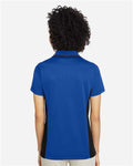 Harriton M386W Women's Flash Snag Protection Plus IL Colorblock Polo - True Royal/ Black - model back