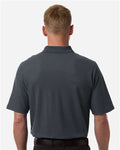 Harriton M105T Men's Tall Maverick CVC Pique Polo - Dark Charcoal - model back