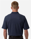 Harriton M105T Men's Tall Maverick CVC Pique Polo - Dark Navy - model back