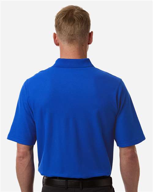 Harriton M105T Men's Tall Maverick CVC Pique Polo - True Royal - model back