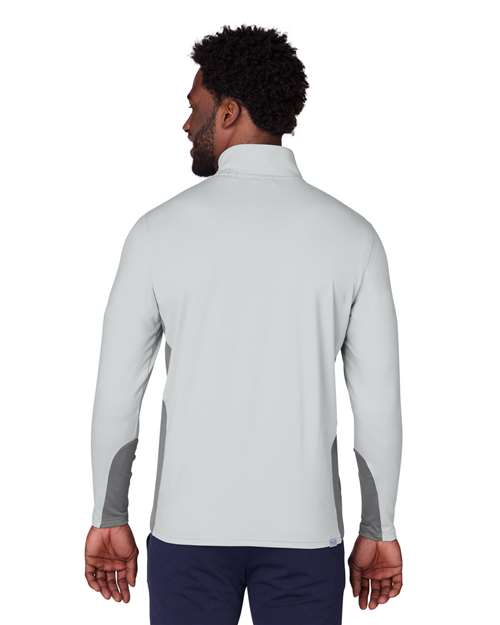 Puma Golf 599127 Men's Gamer Golf Quarter-Zip Pullover - High Rise - model back