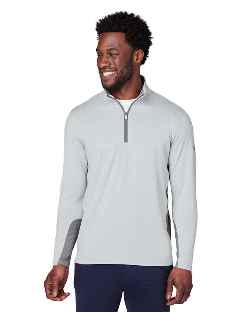 Puma Golf 599127 Men's Gamer Golf Quarter-Zip Pullover - High Rise - model front