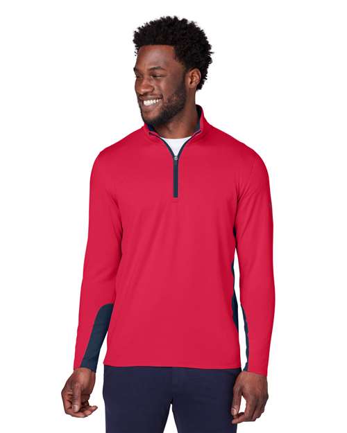 Puma Golf 599127 Men's Gamer Golf Quarter-Zip Pullover - Ski Patrol - model front