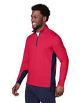 Puma Golf 599127 Men's Gamer Golf Quarter-Zip Pullover - Ski Patrol - model side