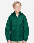 Team 365 TT73Y Youth Zone Protect Lightweight Jacket - Sport Forest - model front