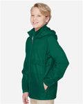Team 365 TT73Y Youth Zone Protect Lightweight Jacket - Sport Forest - model side