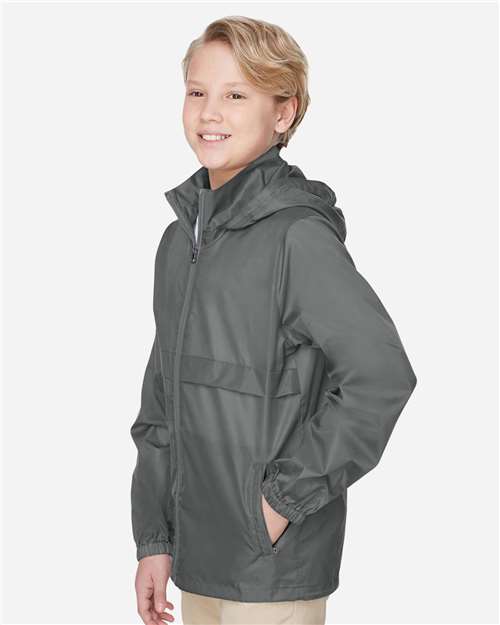 Team 365 TT73Y Youth Zone Protect Lightweight Jacket - Sport Graphite - model side