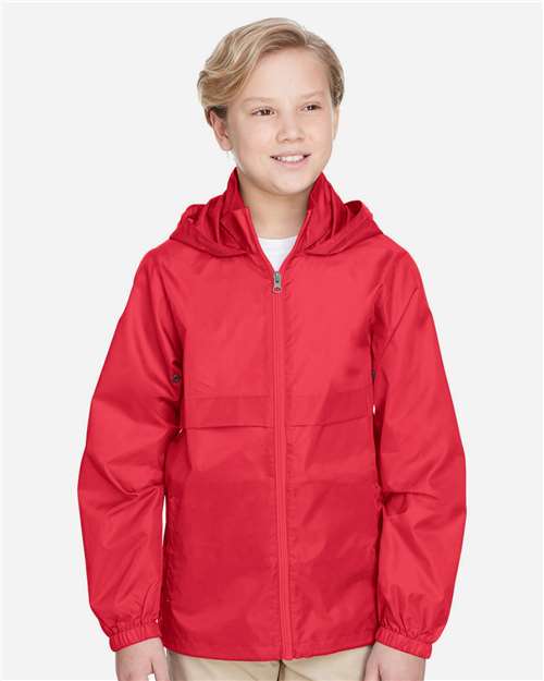 Team 365 TT73Y Youth Zone Protect Lightweight Jacket - Sport Red - model front