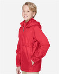 Team 365 TT73Y Youth Zone Protect Lightweight Jacket - Sport Red - model side