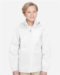 Team 365 TT73Y Youth Zone Protect Lightweight Jacket - White - model front