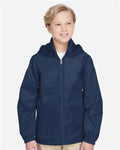 Team 365 TT73Y Youth Zone Protect Lightweight Jacket - Sport Dark Navy - model front
