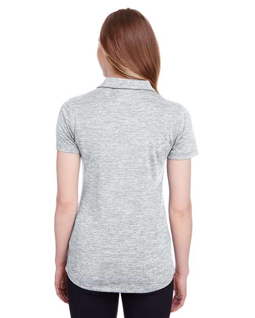 Puma Golf 596802 Women's Icon Heather Polo - Bright White - model back