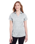 Puma Golf 596802 Women's Icon Heather Polo - Bright White - model front