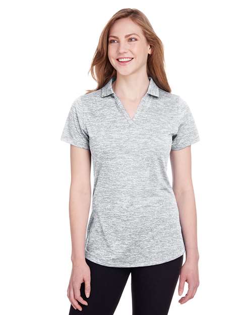 Puma Golf 596802 Women's Icon Heather Polo - Bright White - model front