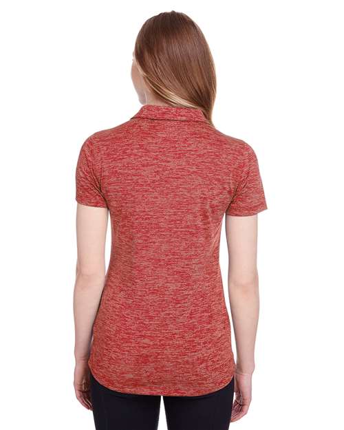 Puma Golf 596802 Women's Icon Heather Polo - High Risk Red - model back
