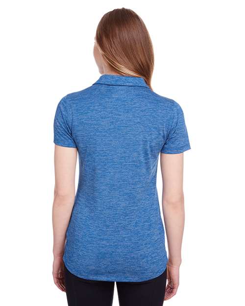 Puma Golf 596802 Women's Icon Heather Polo - Lapis Blue - model back