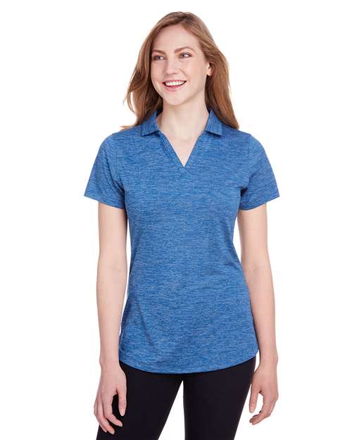 Puma Golf 596802 Women's Icon Heather Polo - Lapis Blue - model front