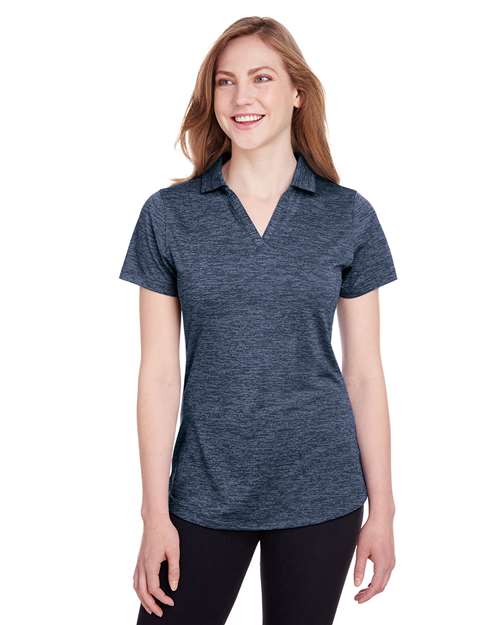 Puma Golf 596802 Women's Icon Heather Polo - Peacoat - model front