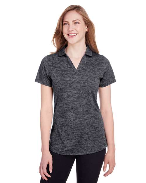 Puma Golf 596802 Women's Icon Heather Polo - Puma Black - model front