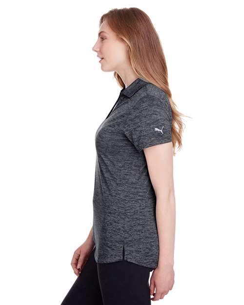 Puma Golf 596802 Women's Icon Heather Polo - Puma Black - model side