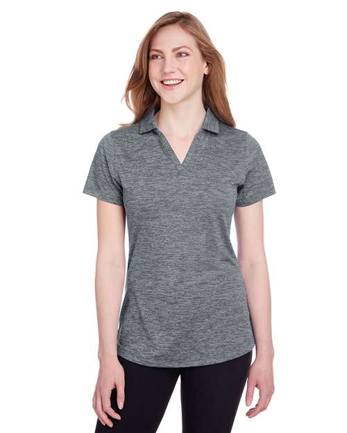 Puma Golf 596802 Women's Icon Heather Polo - Quiet Shade - model front