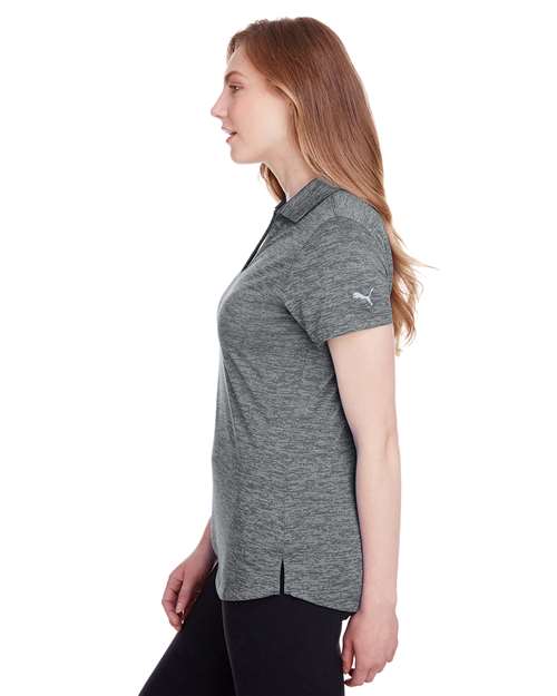 Puma Golf 596802 Women's Icon Heather Polo - Quiet Shade - model side