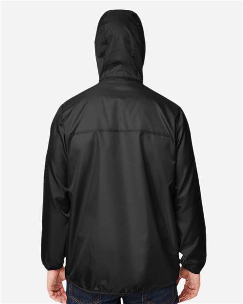 Team 365 TT77 Unisex Zone Protect Packable Anorak Jacket - Black - model back