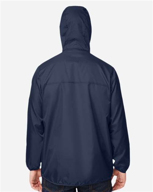 Team 365 TT77 Unisex Zone Protect Packable Anorak Jacket - Sport Dark Navy - model back