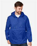 Team 365 TT77 Unisex Zone Protect Packable Anorak Jacket - Sport Royal - model front