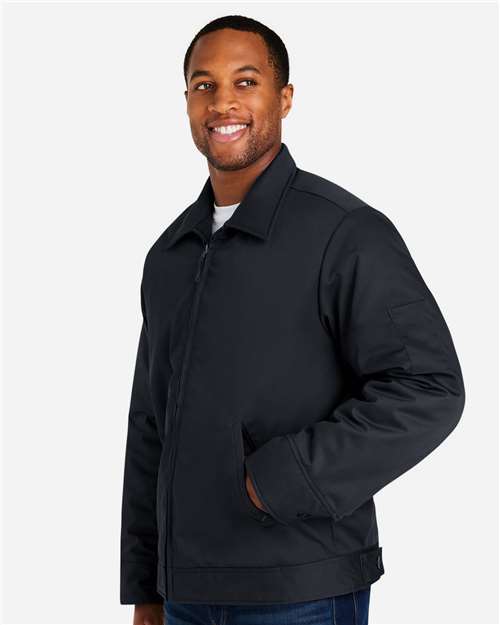 Harriton M721 Unisex ClimaBloc Station Jacket - Dark Charcoal - model side