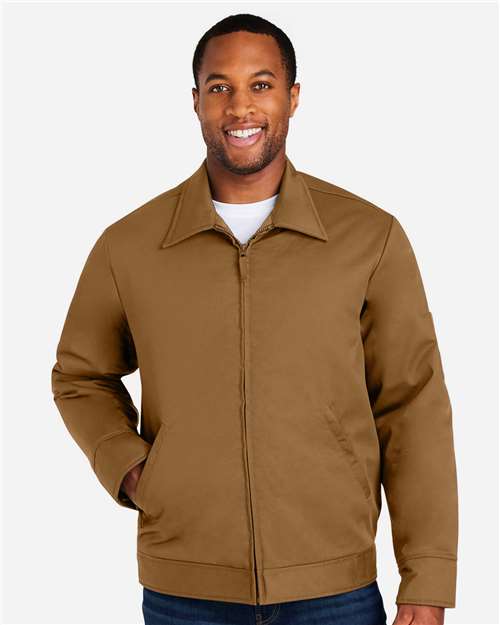 Harriton M721 Unisex ClimaBloc Station Jacket - Duck Brown - model front